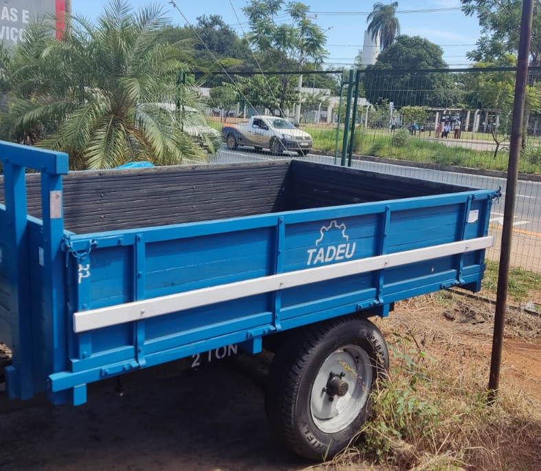 Carreta Agrícola de Madeira 2T - Tadeu - 1 Eixo/Rodado Simples: Resistência e Eficiência para Transporte Agrícola